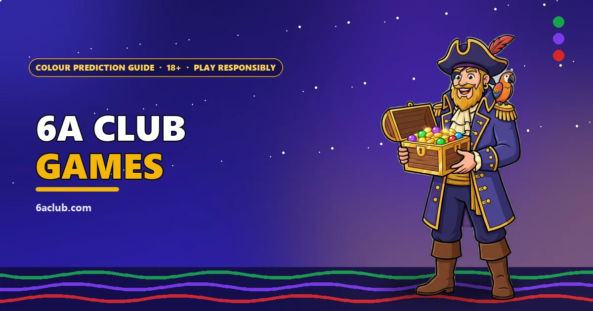 Pirate captain mascot opening a chest of coloured balls for the 6A Club games page