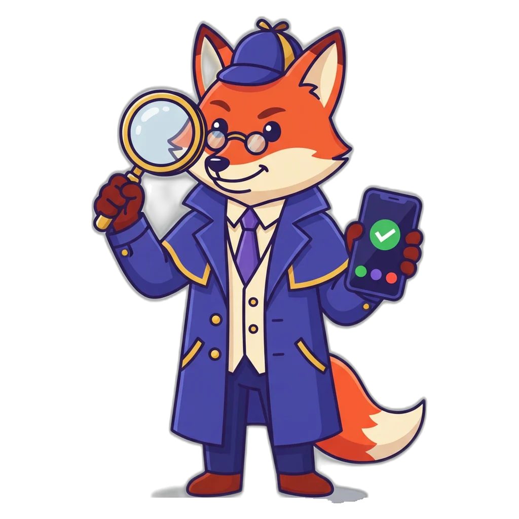 Mascot comparing a real and a fake 6A Club login screen