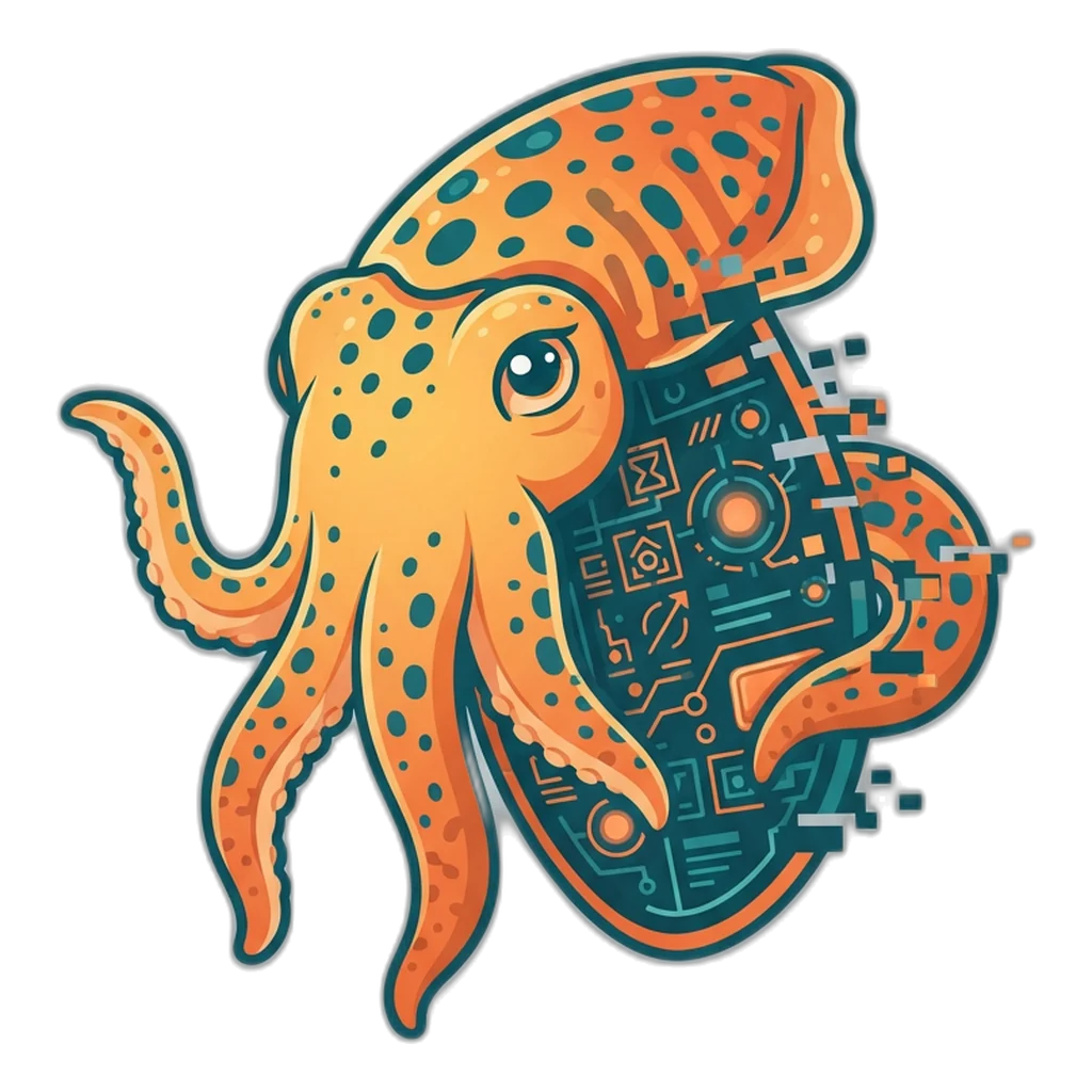 Cuttlefish blending into a copycat game screen that hides a wallet button