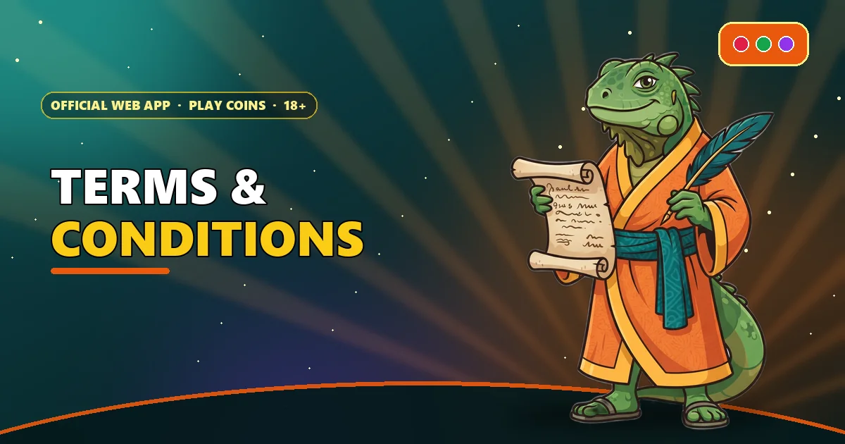 Iguana scribe holding a scroll for the 6E Club terms and conditions