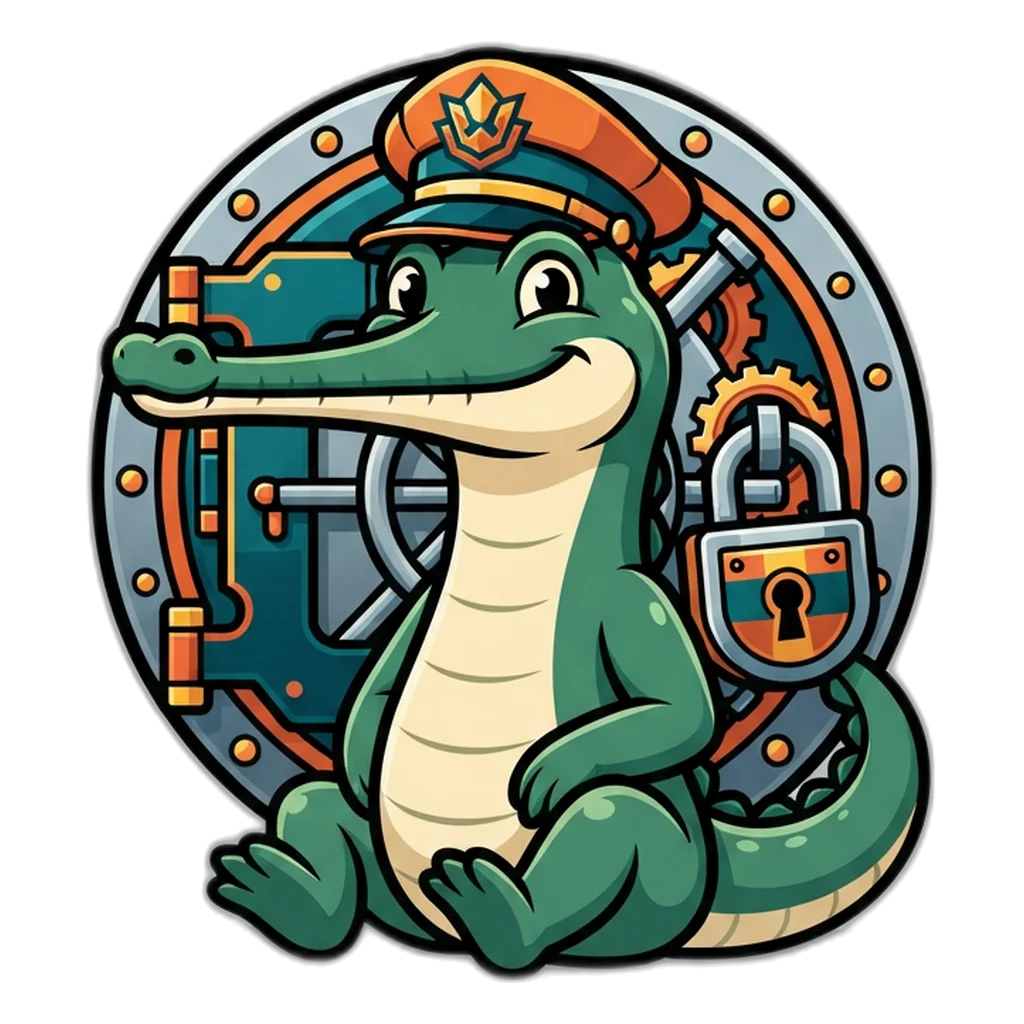 Gharial guarding a locked play-coin vault, showing why 6E Club withdrawal does not exist
