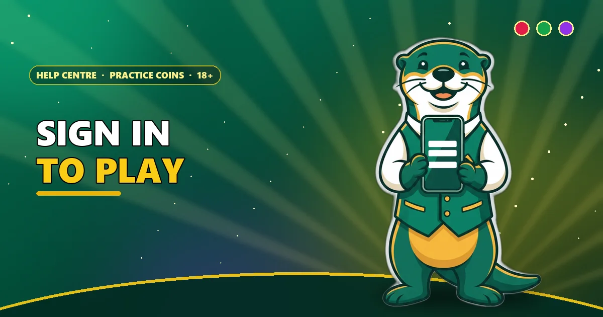 Otter holding a phone sign-in screen for the Sign In to 6E Club page